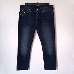 True Religion Geno Relaxed Slim Straight Leg Jeans Faded Denim Men's 38